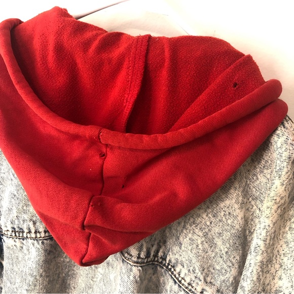 Rare Vintage Levis Hooded Acid Wash Denim Jacket - Picture 9 of 15